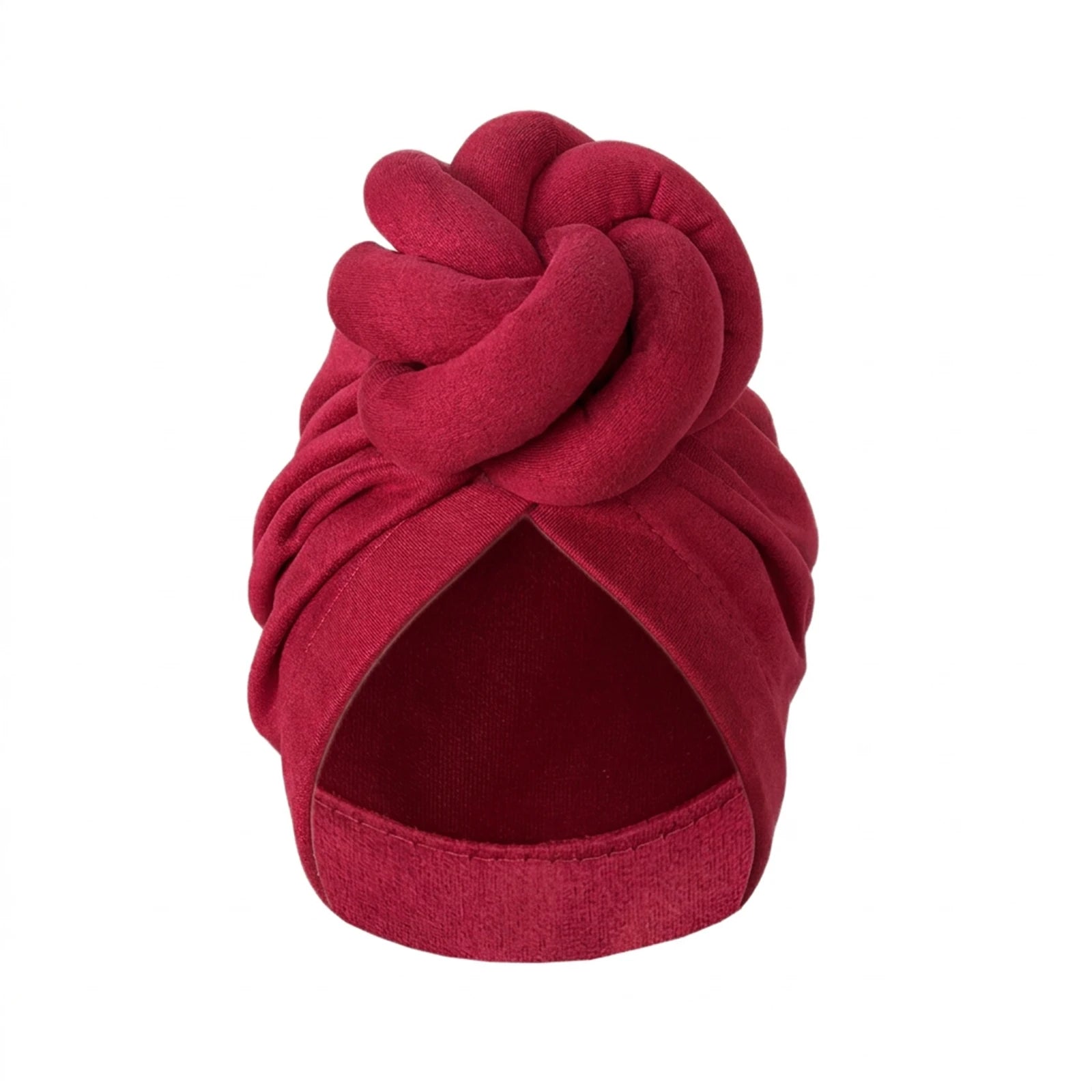 Ethnic Style Knotted Headscarf With Braided Design For Women Cotton Polyester Blend Peaceful Pleasures Health and Wellness