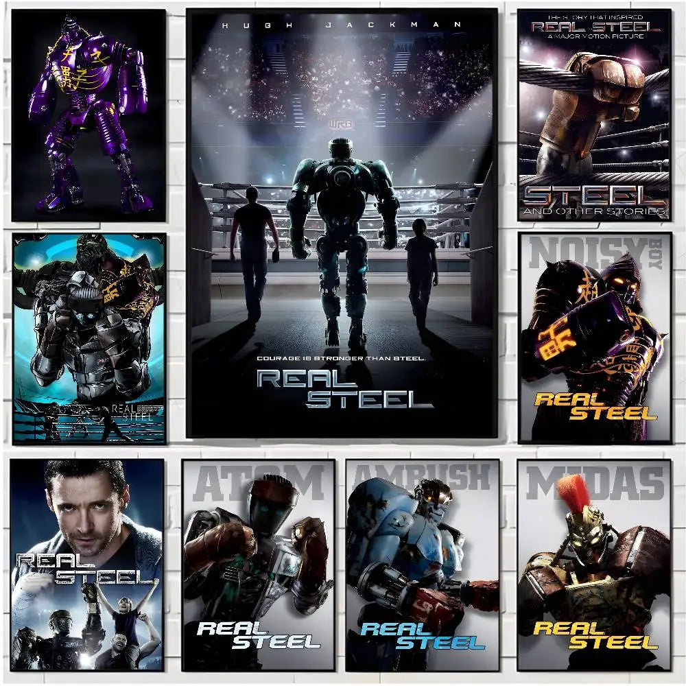Real Steel Movie Poster – HD Waterproof Wall Art Décor Movie Wall Poster Peaceful Pleasures Health and Wellness
