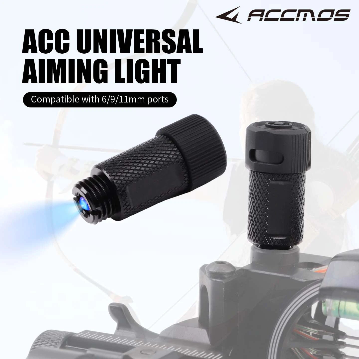 Blue LED Archery Sight Light Compound Bow 3-Level Adjustable