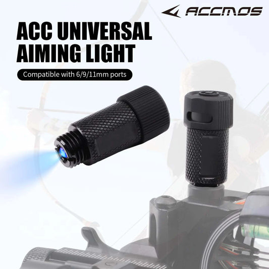 Blue LED Archery Sight Light Compound Bow 3-Level Adjustable Peaceful Pleasures Health and Wellness black