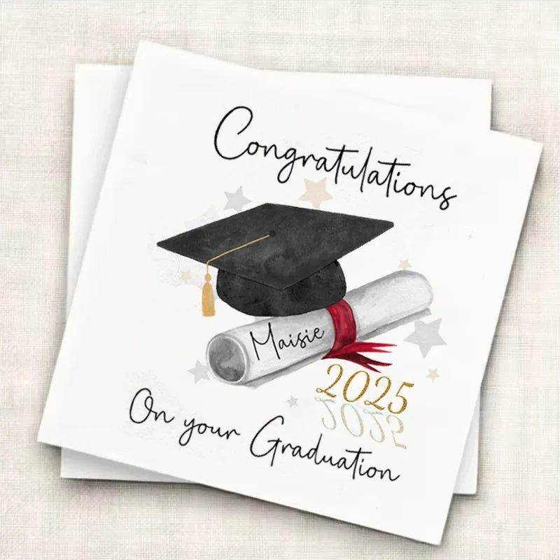 Personalized 2025 Graduation Paper Napkins – Class of 2025