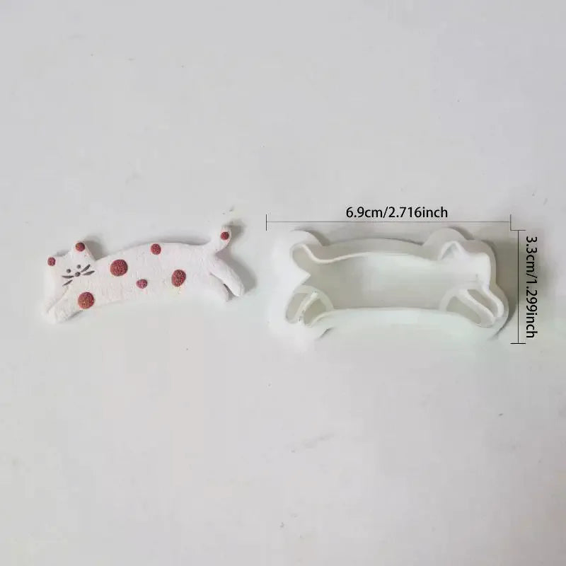 Cat Shape Polymer Clay Cutter Mold | DIY Earring & Craft Tool