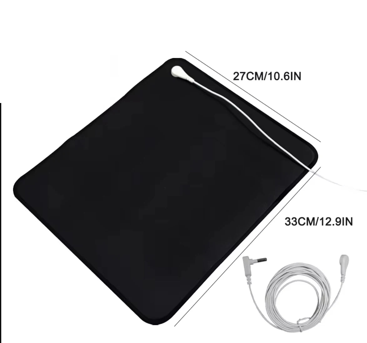 Earthing Grounding Mouse Pad Mat | Vegan Leather + 15ft Cord