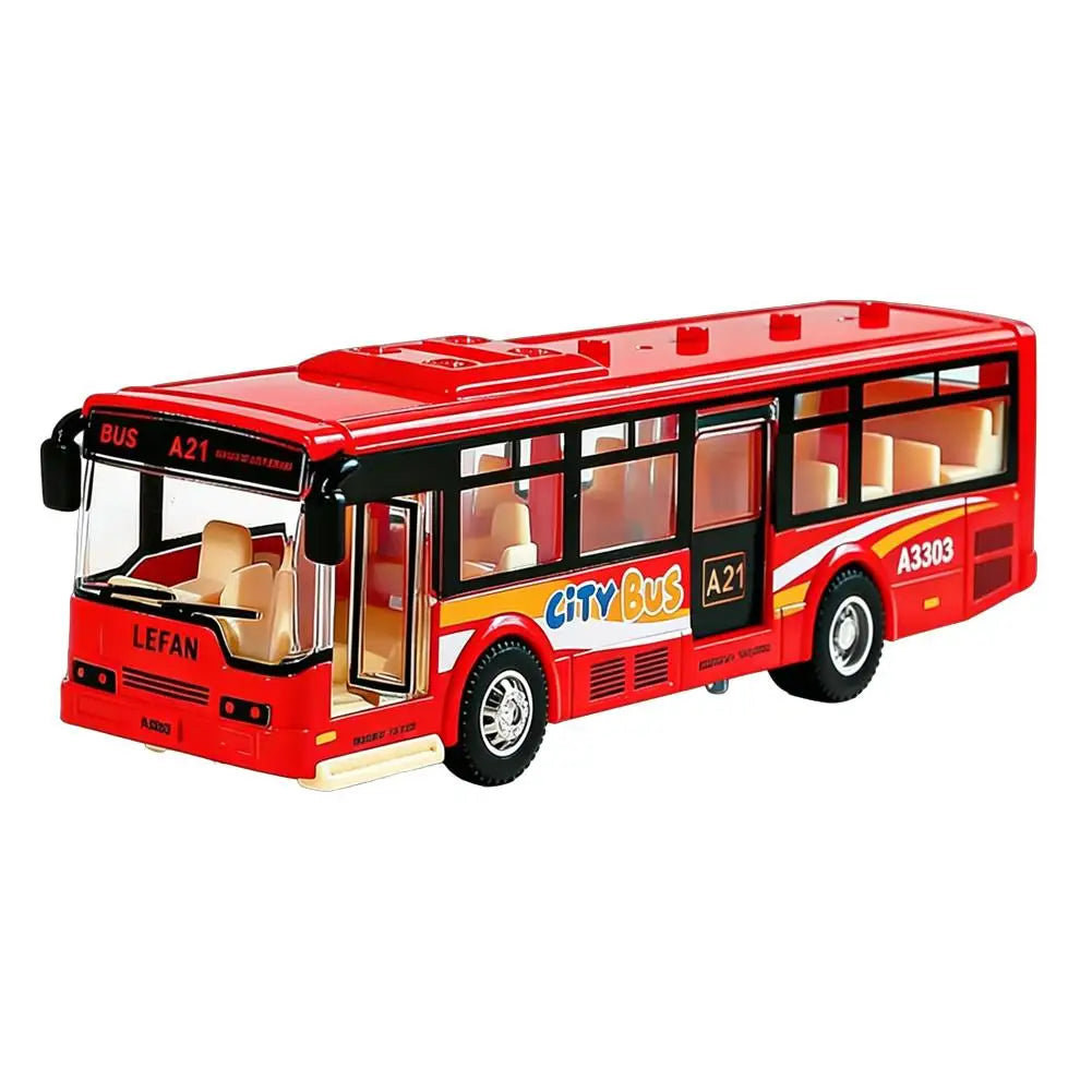 Children's Simulated City Bus Toy Model Inertial Vehicle Sightseeing