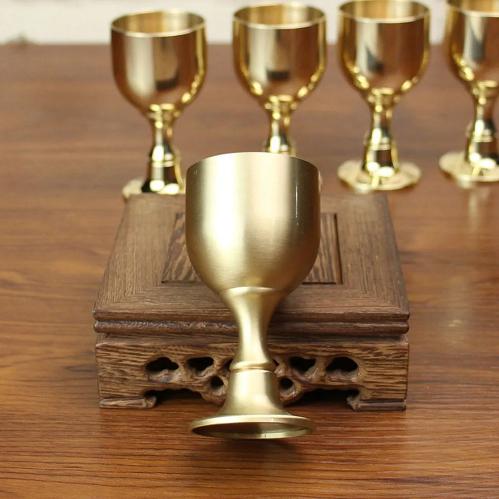 Vintage Brass Wine Glass Drinking Liquor Tumbler Cup Mug Party Bar