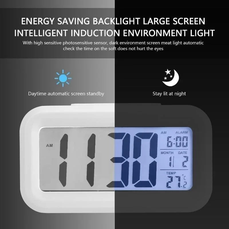 Digital LCD Alarm Clock with Calendar Thermometer Peaceful Pleasures Health and Wellness