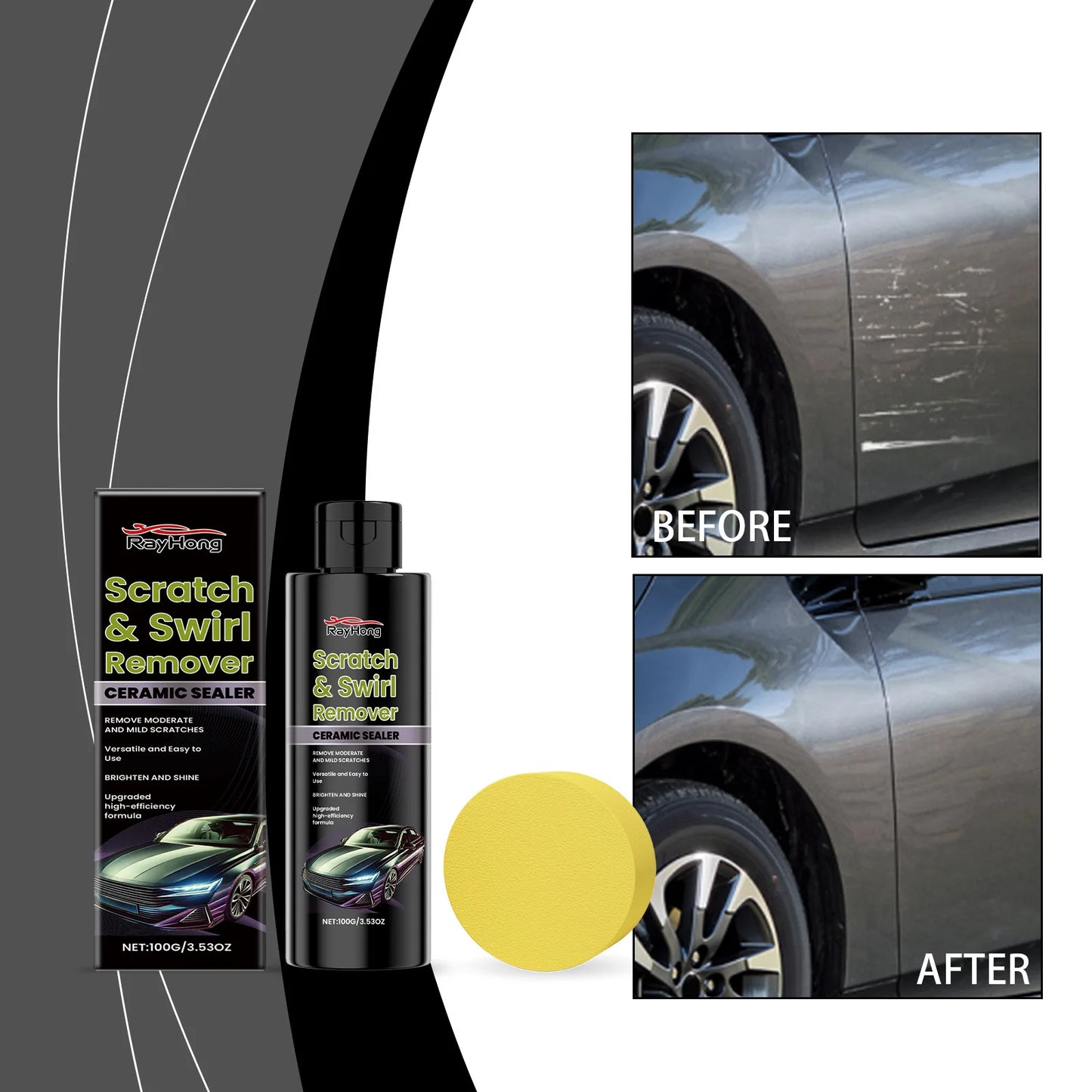 RayHong Car Scratch Remover & Paint Polish Set – 100g Kit