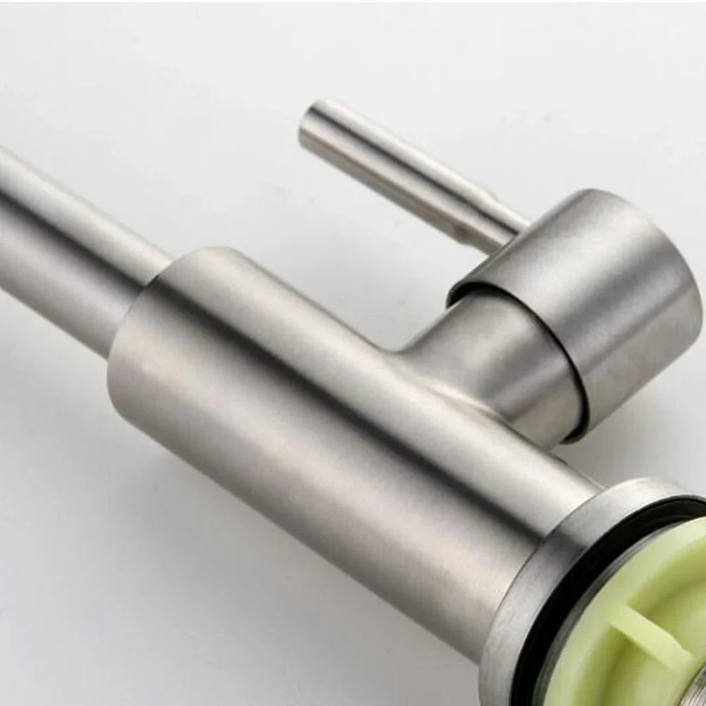 304 Stainless Steel Single Cold Kitchen Faucet | Deck Mounted