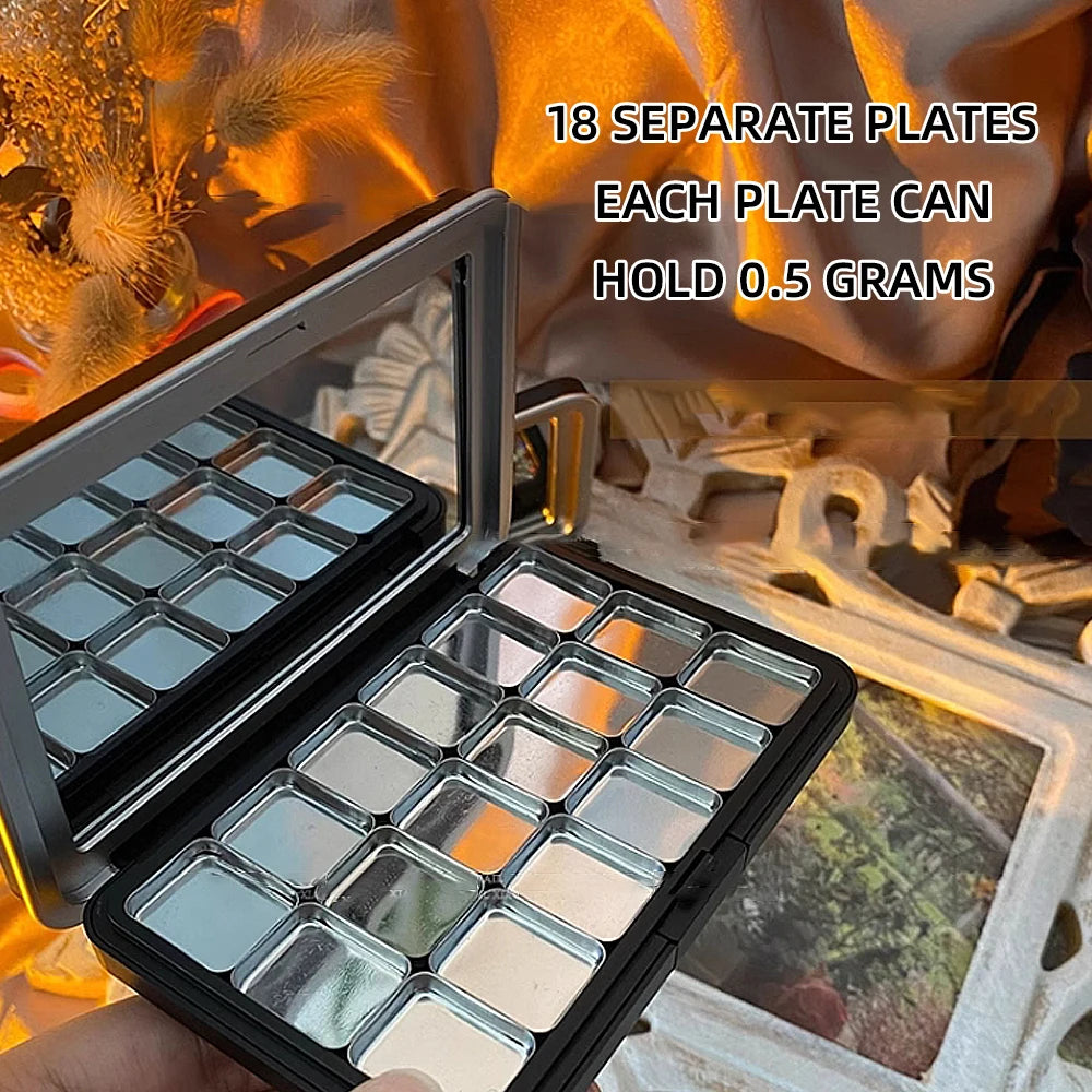 18 Grid Watercolor Pigment Packaging Mini Handmade Moisturizing Storage Box Magnetic Empty Watercolor Palette Nail Art Supplies Peaceful Pleasures Health and Wellness