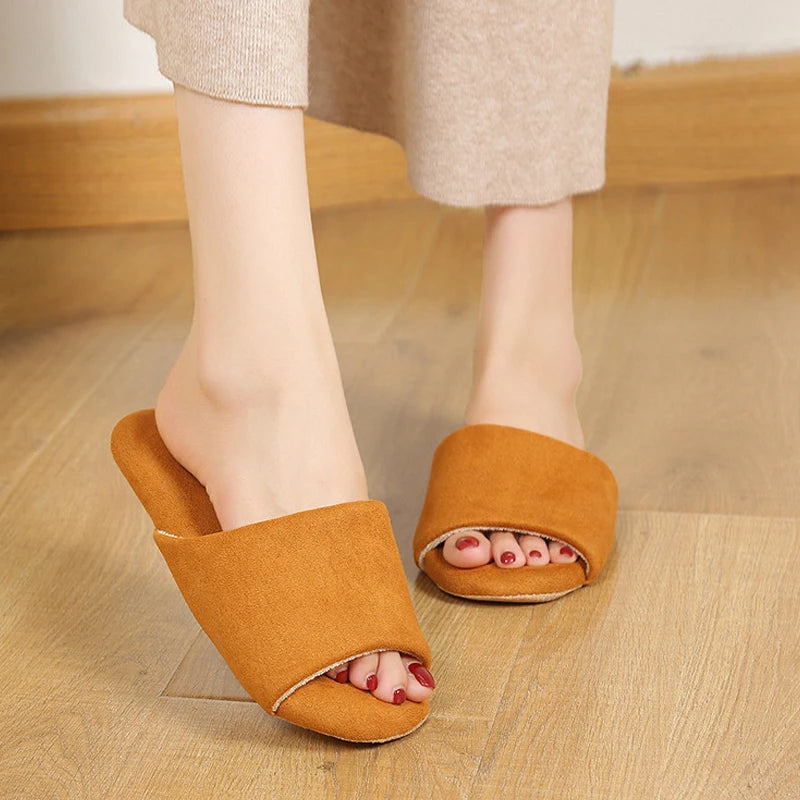 Non-Slip Indoor Slippers | Lightweight Suede Couple Home Shoes