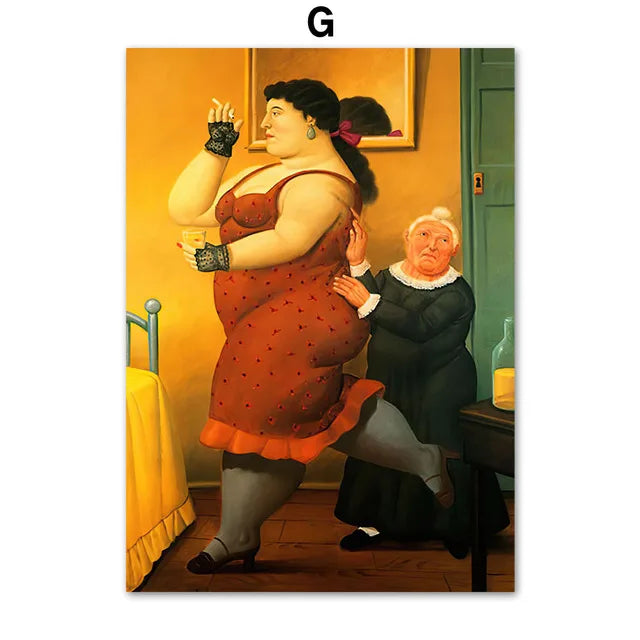 Fernando Botero Women Dancing Circus Canvas Wall Art Print