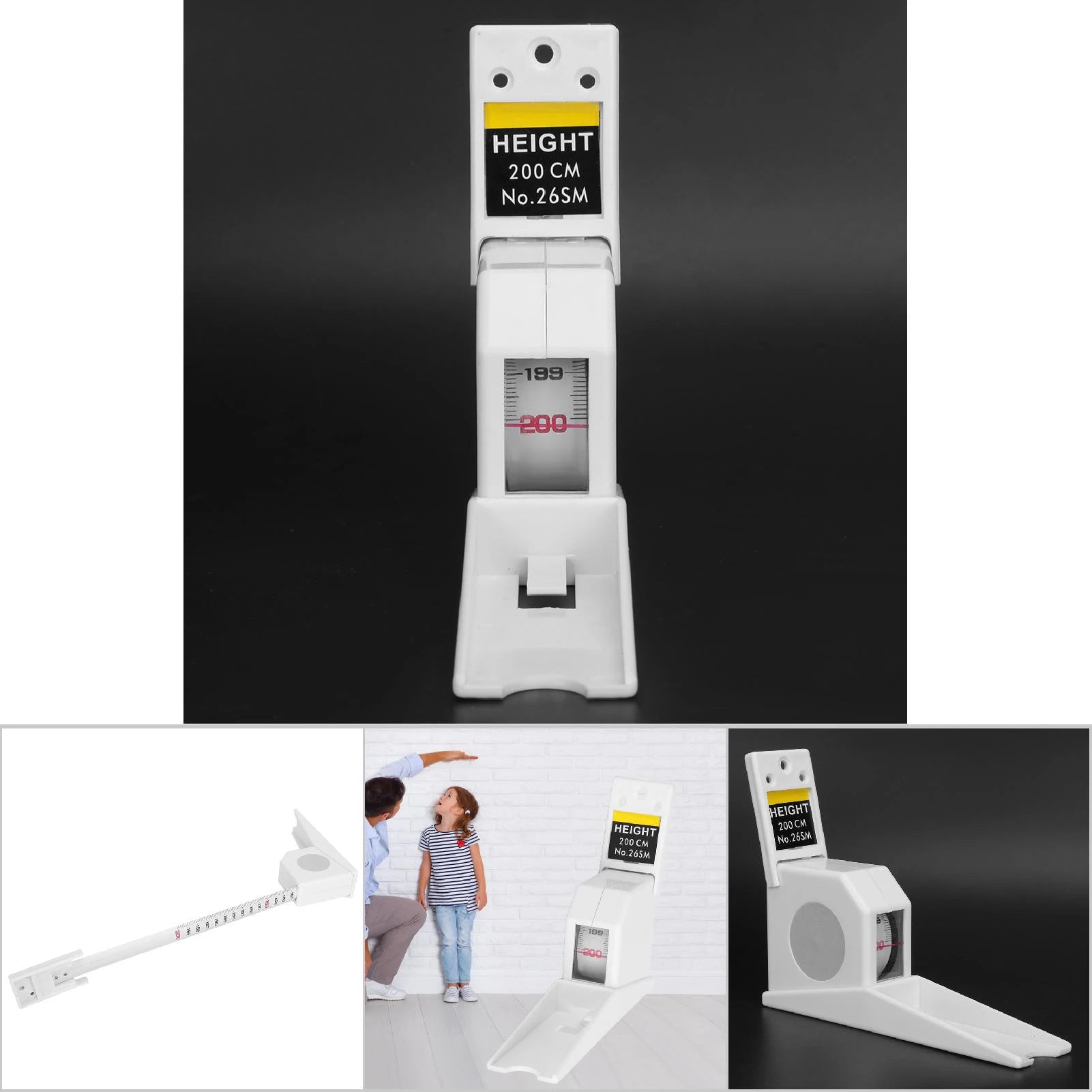 Retractable Measure Tool 2 Meters Height Stature Meter Retractable Measuring Tape Ruler Metal Measuring Tool Measuring Ruler Peaceful Pleasures Health and Wellness