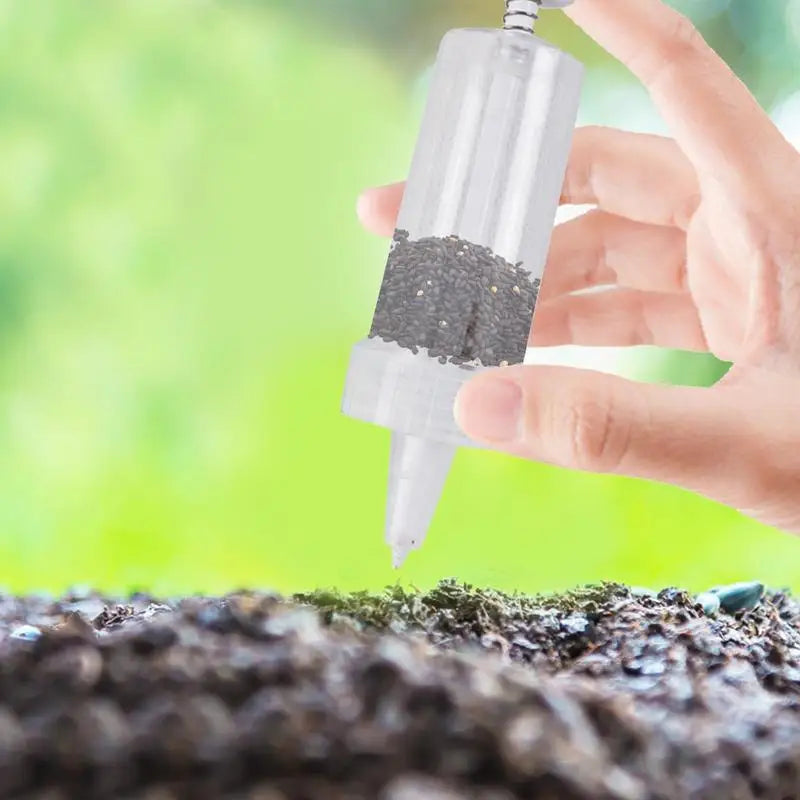 Handheld Seed Dispenser – Manual Garden Seed Planter Tool