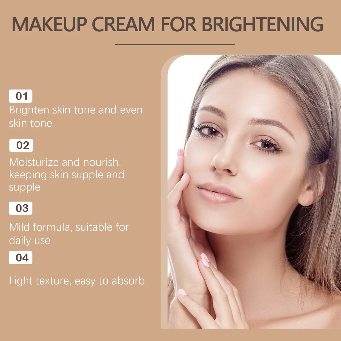 Lazy Face Cream Invisible Pores Cover Dark Spot Oil Control Brightening Foundation Base Concealer Moisturizing Isolation Cream Peaceful Pleasures Health and Wellness