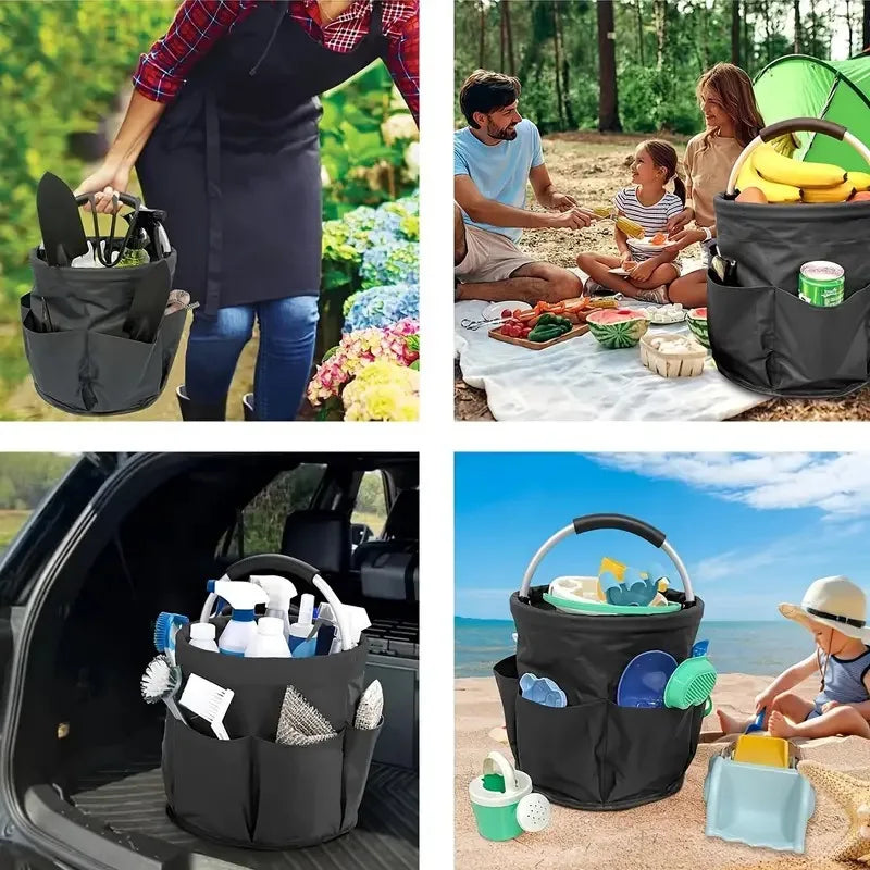 Outdoor Portable Foldable Oxford Cloth Storage Basket Foldable Storage Basket Peaceful Pleasures Health and Wellness