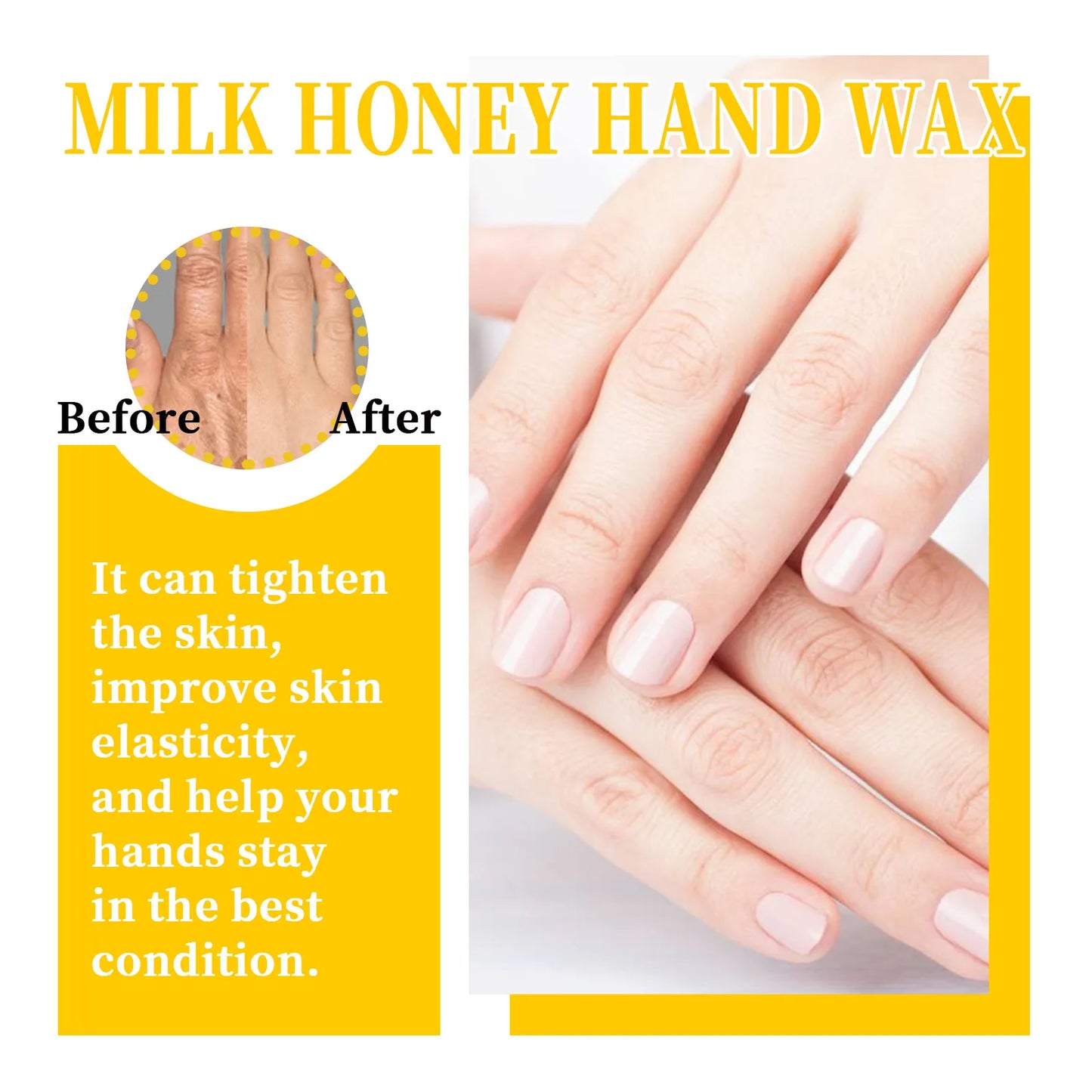 Milk & Honey Hand Wax Mask – Moisturizing & Brightening 100g
