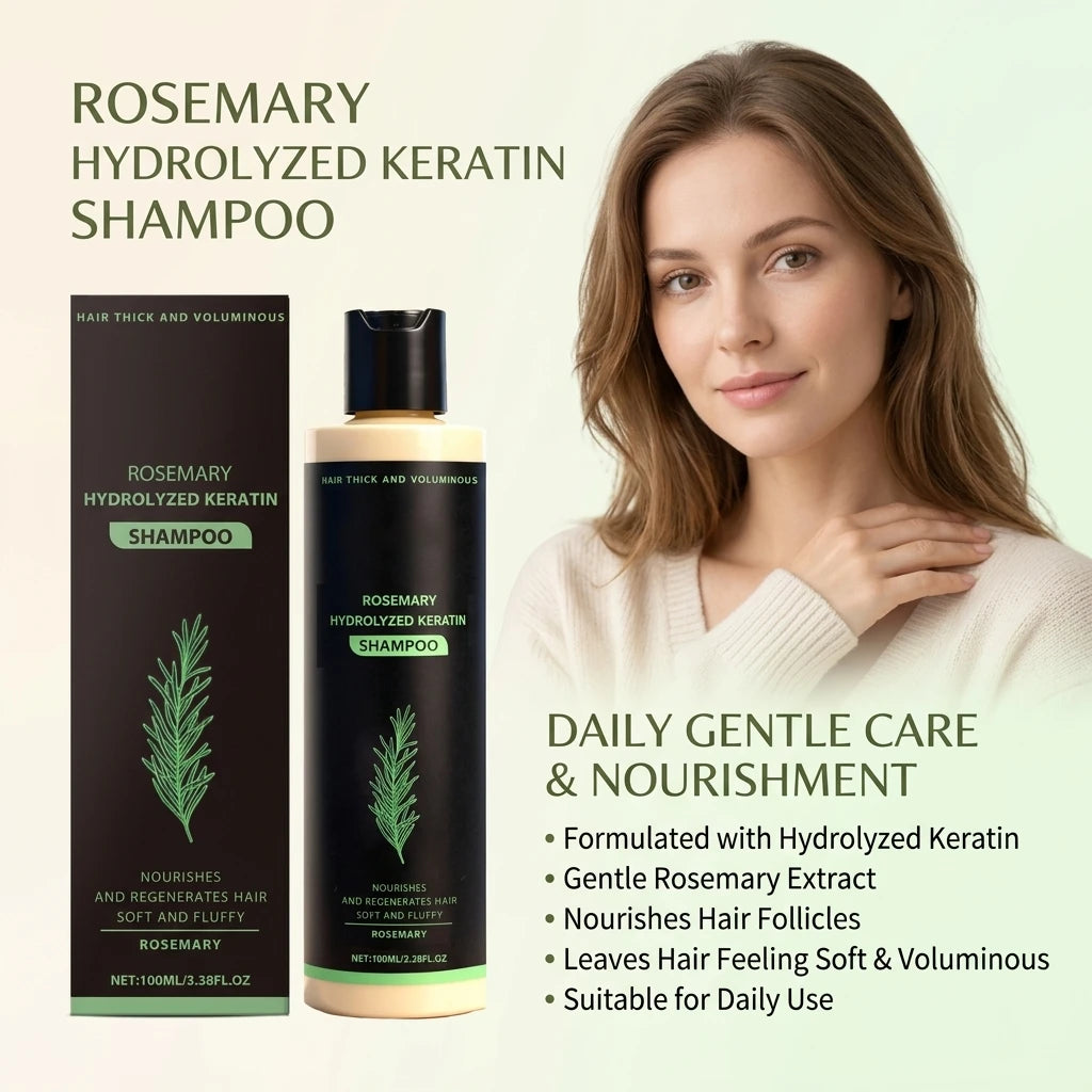 Rosemary Volumizing Shampoo Repair Hair Roots Soothing Scalp Promote Hair Growth Control Oil Reduce Odor Moisturizing Shampoo Peaceful Pleasures Health and Wellness