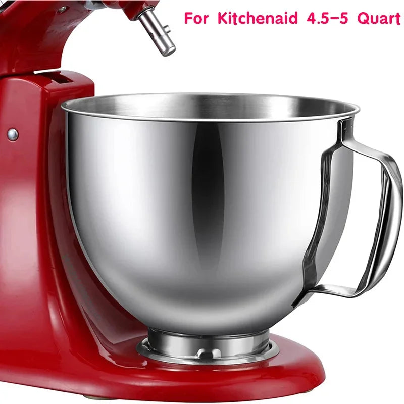 Stainless Steel Mixer Bowl for KitchenAid 4.5–5 Qt Tilt-Head Stand Mixers – Dishwasher Safe Peaceful Pleasures Health and Wellness
