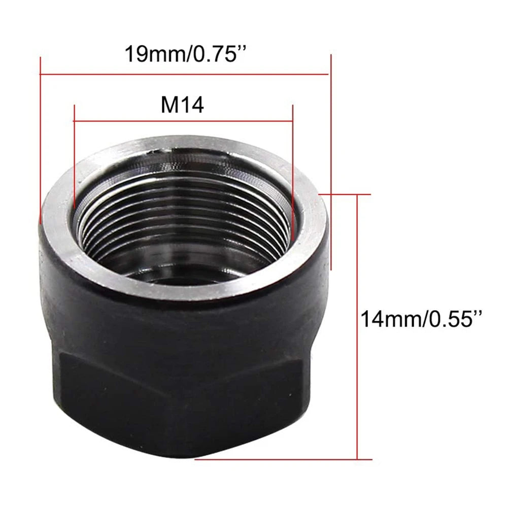 A36T-8Pcs ER11-A Type M14 Thread Collet Clamping Hex Nuts, For CNC Milling Chuck Holder Lathe Peaceful Pleasures Health and Wellness