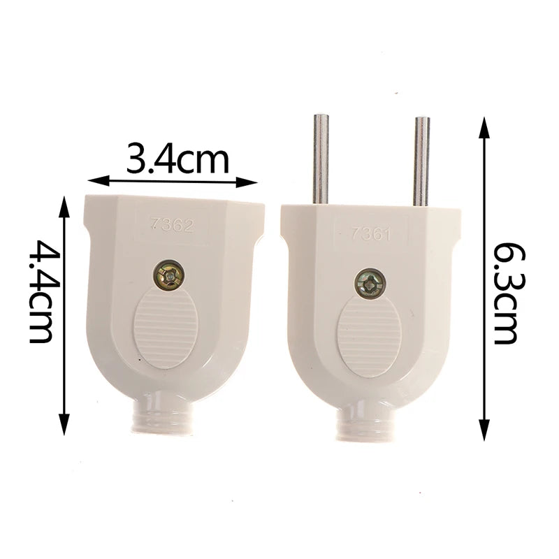 New 2 Pin EU Plug Male Female electronic Connector Socket Wiring Power Extension Peaceful Pleasures Health and Wellness
