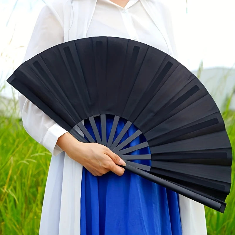 Large Holographic Folding Hand Fan | Line Dancing Clap Fan