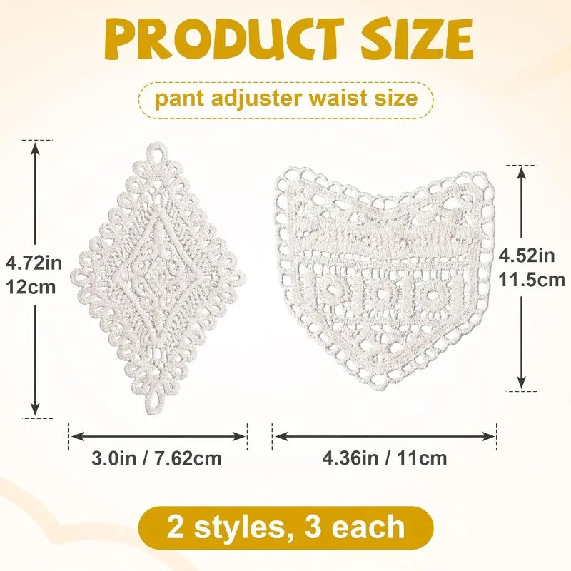 6-piece Lace Jeans Waist Extension Strap Adjustable Suitable Women's