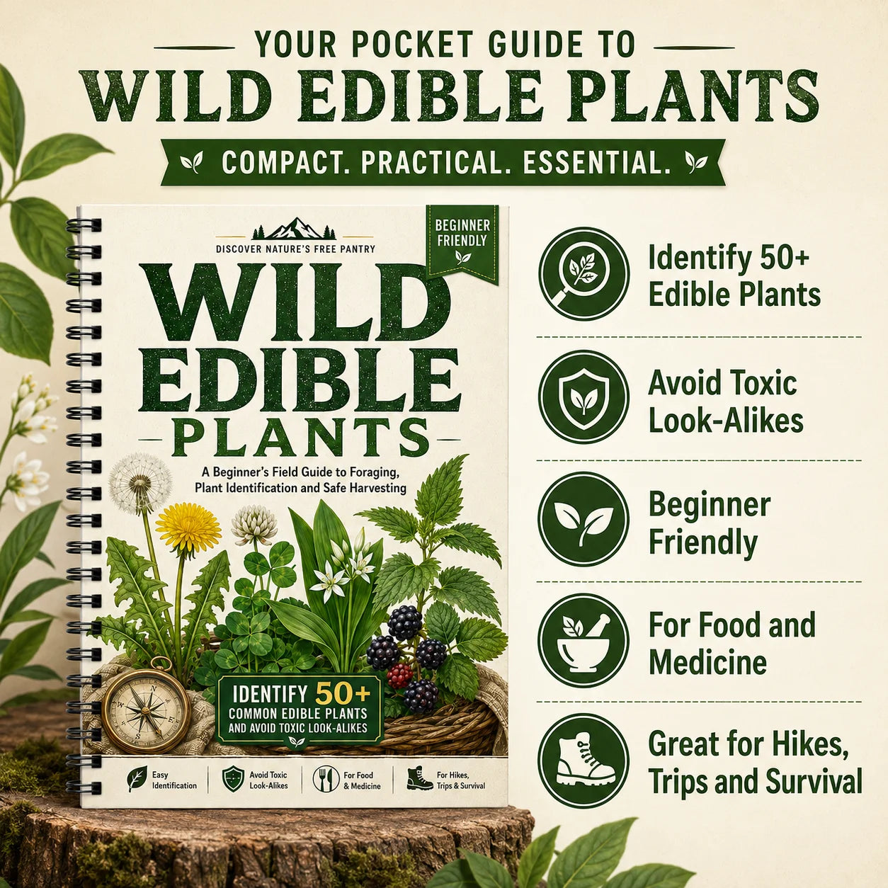Wild Edible Plants Identification Guide Beginner Foraging Field