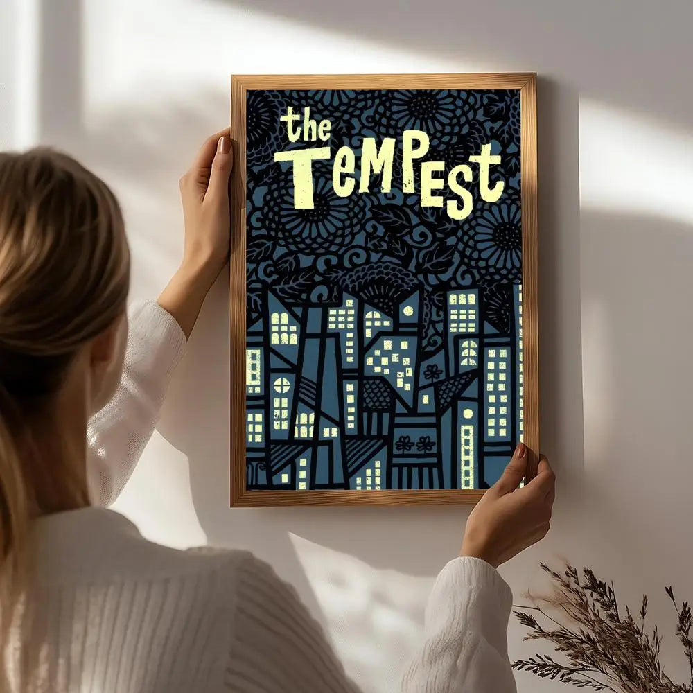 The Tempest Drama Poster – HD Waterproof Self-Adhesive Wall Art Wall Art Poster Peaceful Pleasures Health and Wellness White1 15X20cmNoframe