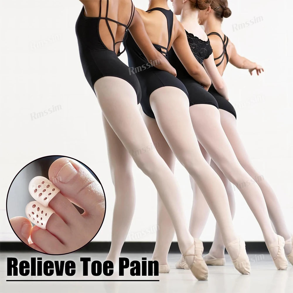 2/10Pcs Silicone Toe Caps Anti-Friction Breathable Toe Protector Gel Toe Cap Protector Cushions Prevents Blisters Toe Foot Care Peaceful Pleasures Health and Wellness