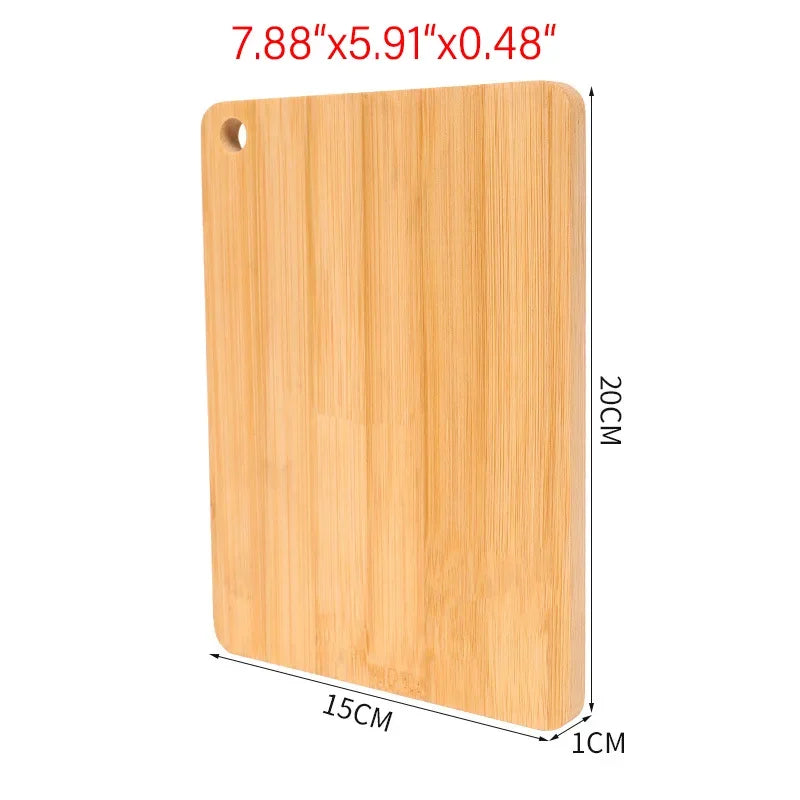 Wooden Cutting Board Kitchen Cutting Board for Meat Totally Bamboo Food Cutting Table Thickened Fruit Vegetables Chopping Panel Peaceful Pleasures Health and Wellness S 20CMx15CMx1.2CM