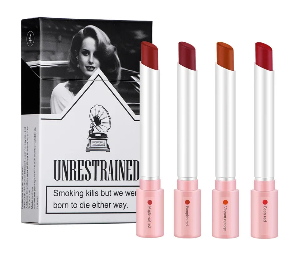LUXURYTO 4-Color Cigarette Lipstick Set | Matte Waterproof Nudes