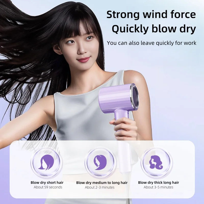 High Speed Electric Turbine Airflow Low-Noise Constant Temperature Fast Drying Hair Dryer EU/US/UK/AU Plug for Home Salons Peaceful Pleasures Health and Wellness