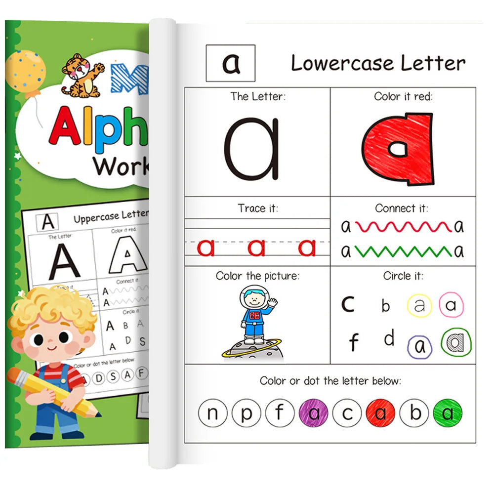 Letters A-z Alphabet Phonics Practice Workbook Preschool Learning
