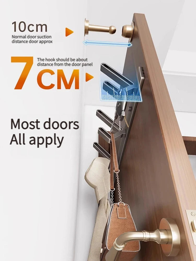 No-Drill Aluminum Wall Hooks – 6 Robe & Clothes Hangers