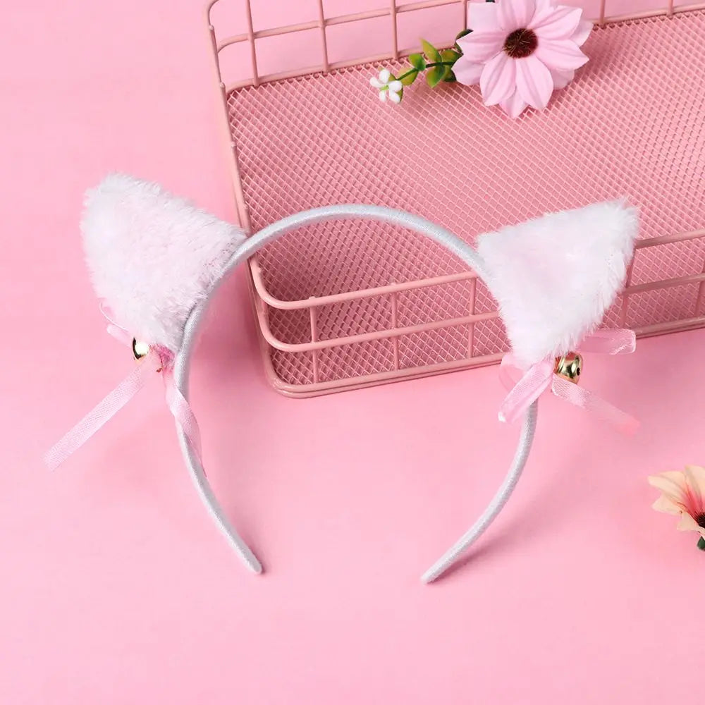Anime Cat Ear Headband with Bell – Cosplay Hair Accessory
