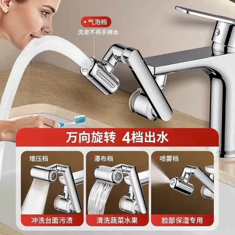 4-Mode 1440° Rotating Faucet Extender with Filter | Water Saving
