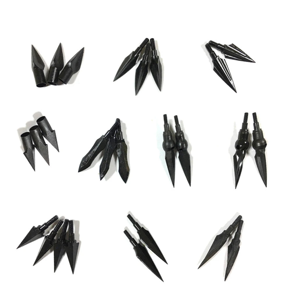 Carbon Steel Arrowheads Archery Broadheads Hunting Arrow Heads Tips