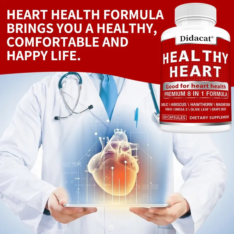 Healthy Heart - with COQ 10 Garlic, Magnesium, Hawthorn - ‌Antioxidant, Cardiovascular and Heart Health Supplement Peaceful Pleasures Health and Wellness