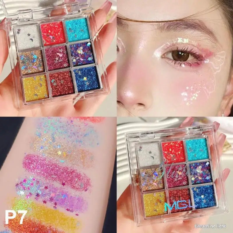 Glitter Face Stickers & Eyeshadow Palette – Kids Stage Makeup