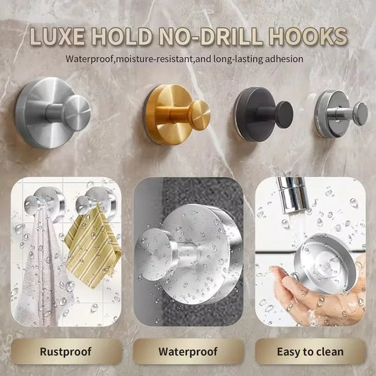 Stainless Steel Suction Cup Hooks | Waterproof Punch-Free Bathroom