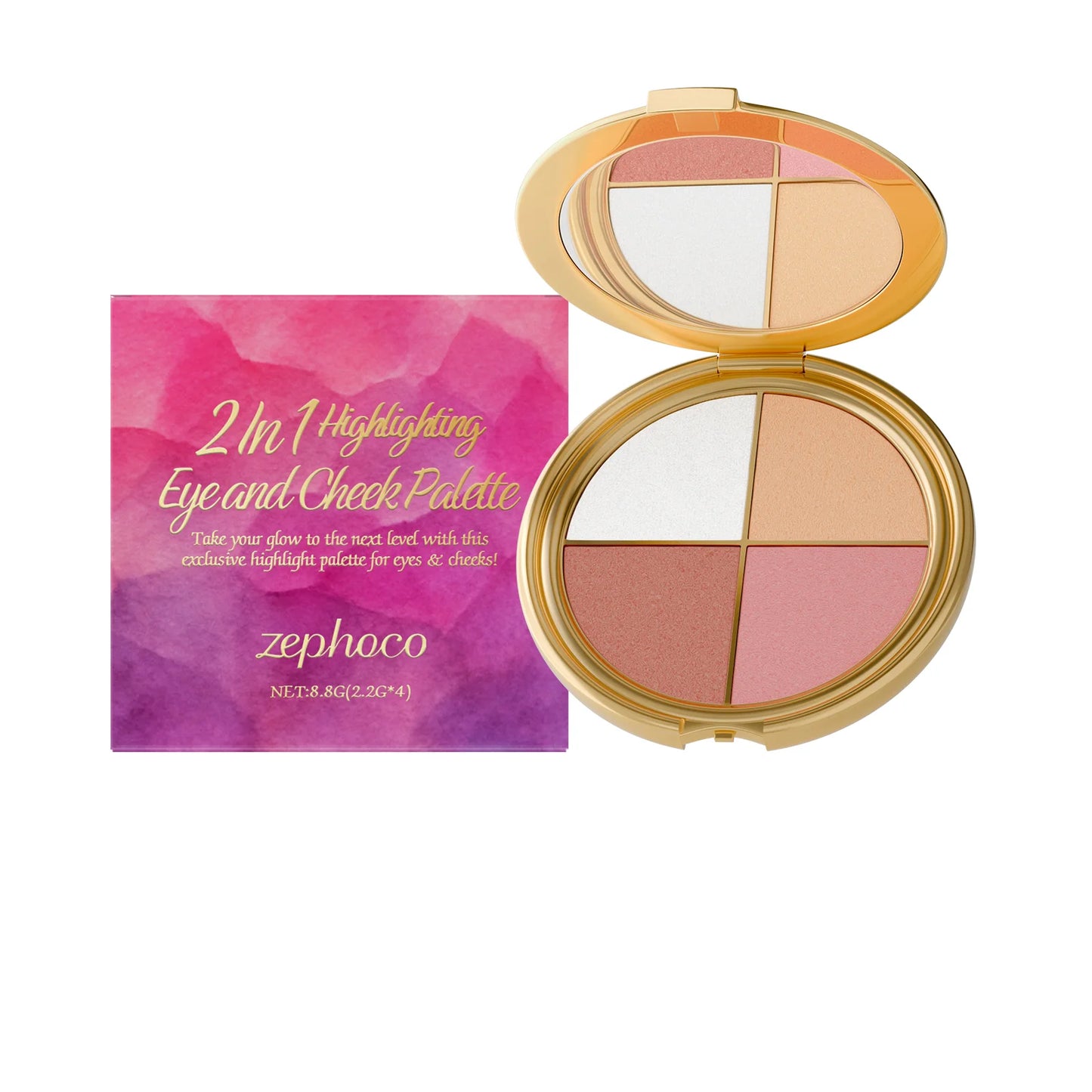Eelhope 3-in-1 Palette | Highlighter, Eyeshadow & Blush