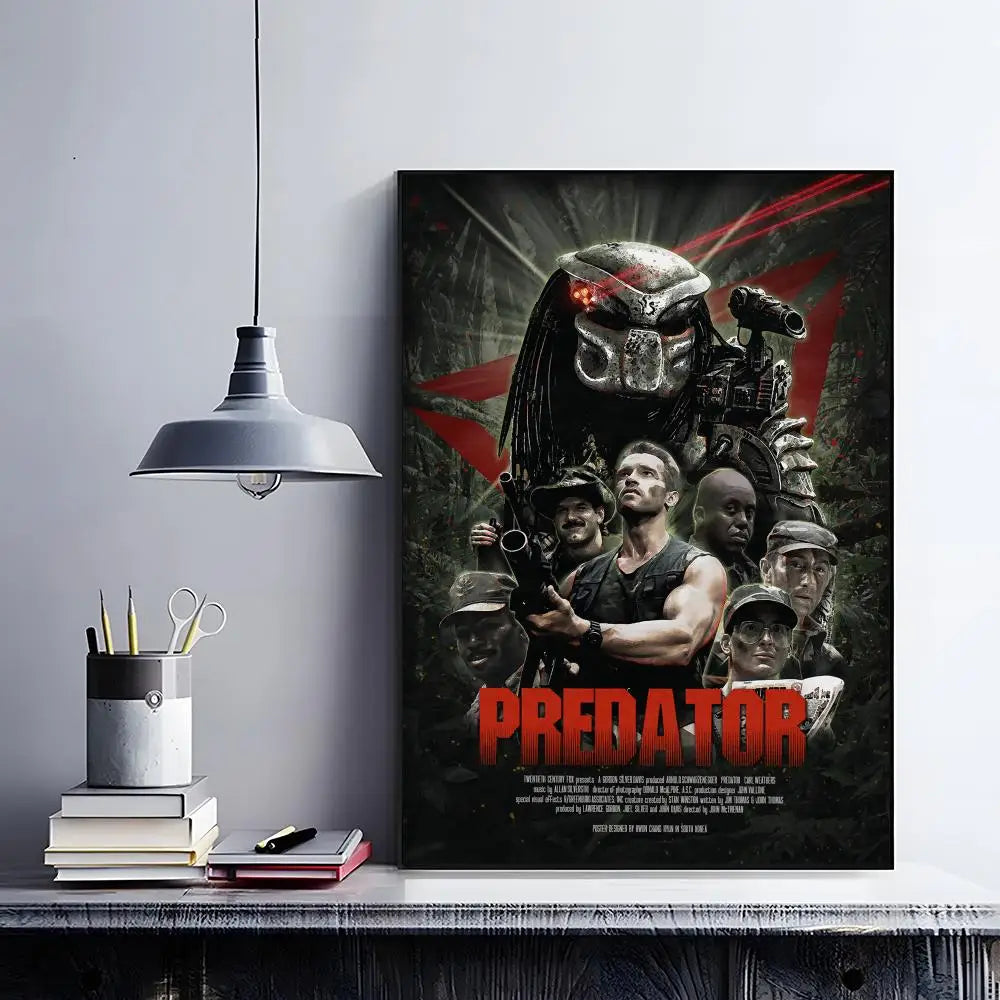 The Predator Movie Poster – HD Self-Adhesive Waterproof Wall Art Movie Wall Poster Peaceful Pleasures Health and Wellness