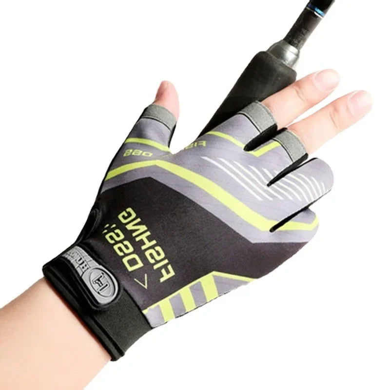 Men's Fingerless Fishing & Cycling Gloves | UV Sun Protection