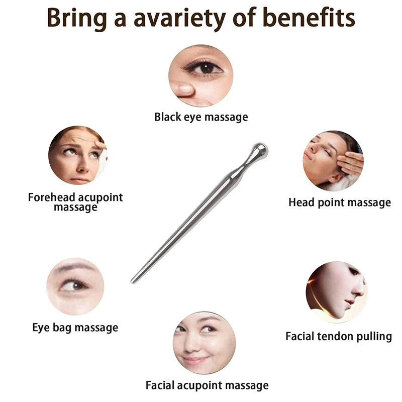 Acupuncture Pen Metal Manual Acupuncture Pen Trigger Point Massager Deep Tissue Massage Tool For Body Pain Relief Care Peaceful Pleasures Health and Wellness