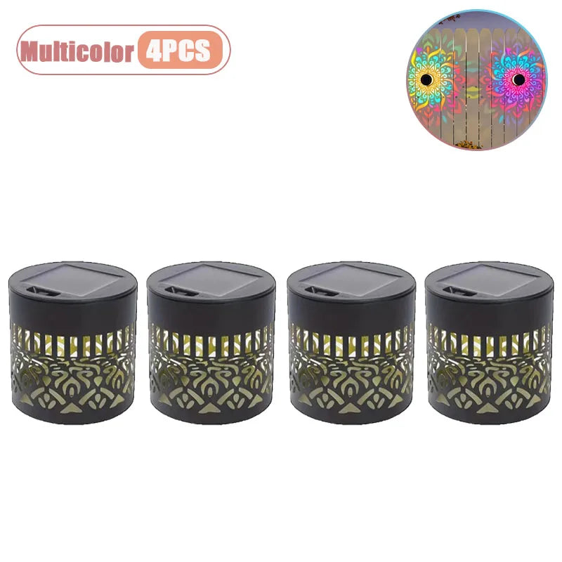 Solar Mandala Wall Lantern | Outdoor Waterproof Garden Fence Light