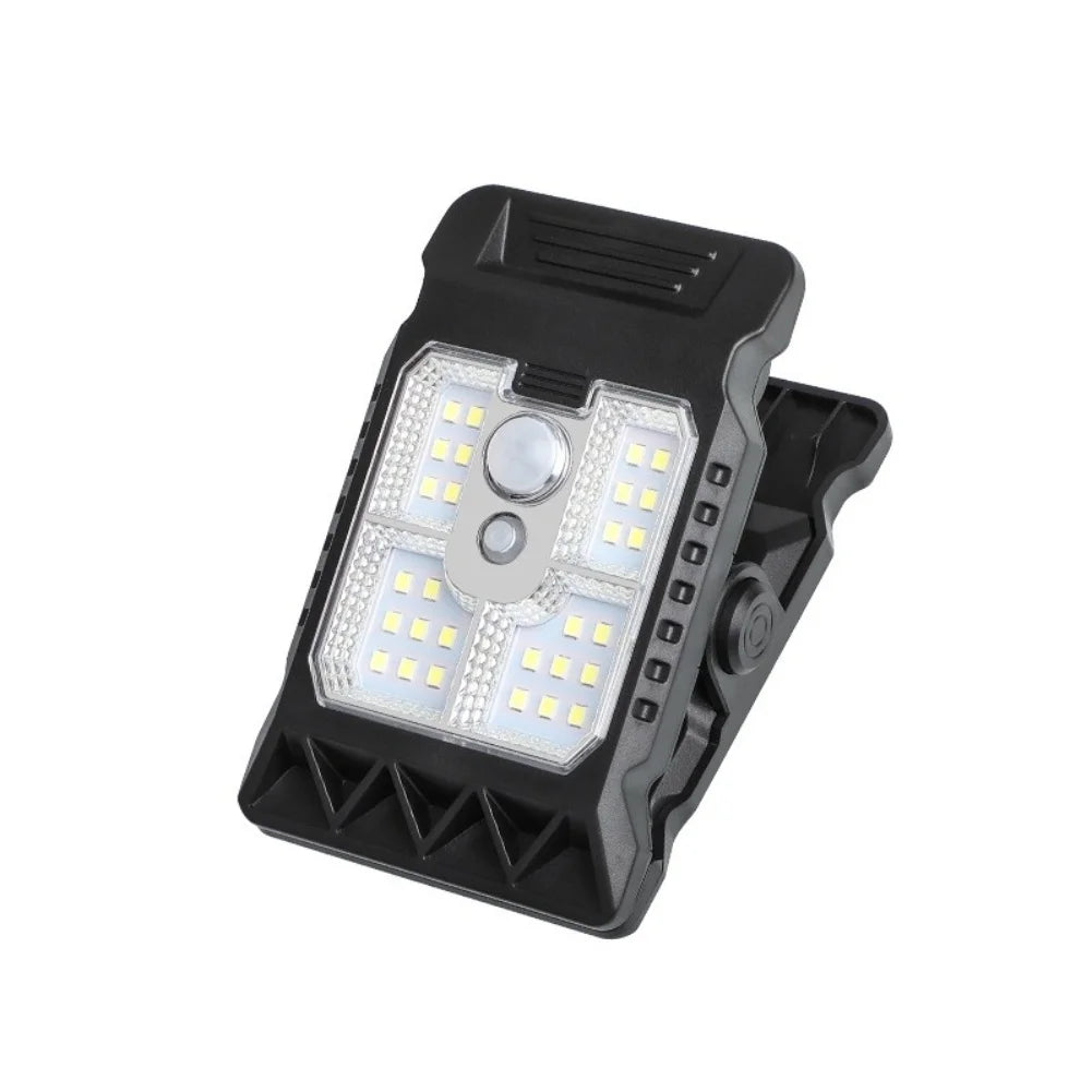 Portable LED Solar Clamp Light Outdoor Waterproof Garden Camping