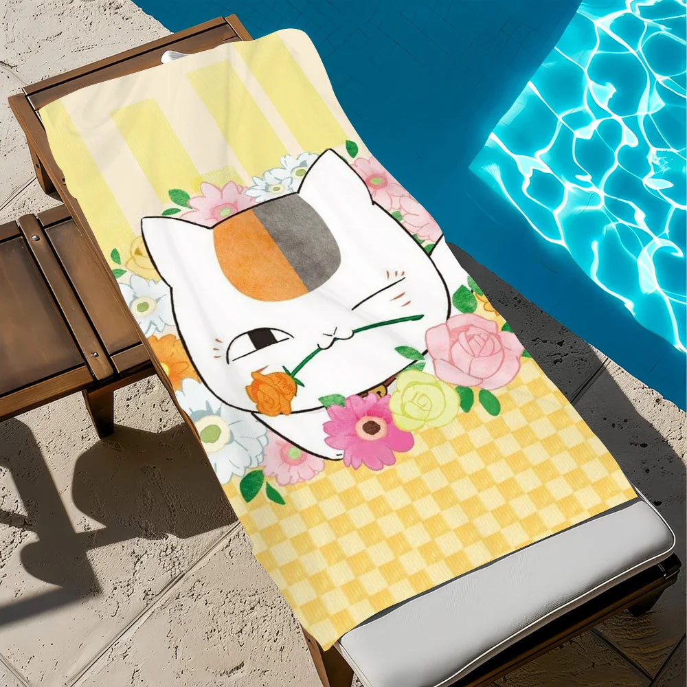 Anime Cat Nyanko Madara Quick-Dry Beach Towel | 11 Sizes Beach Towel Peaceful Pleasures Health and Wellness z5 STJ90x180CM