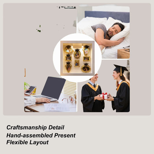 Museum Silhouette Box Vintage Display Case DIY Tiny Picture Frame for Graduation Birthday Party Wedding Valentine's Day Her Him Peaceful Pleasures Health and Wellness CN