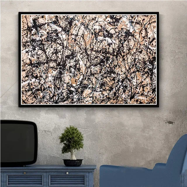 Jackson Pollock Abstract Canvas Wall Art Print | Home Decor Canvas Wall Art Peaceful Pleasures Health and Wellness 3 20x30cm Unframed