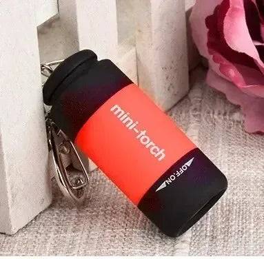 LED Micro Keychain Flashlight – USB Rechargeable & Waterproof